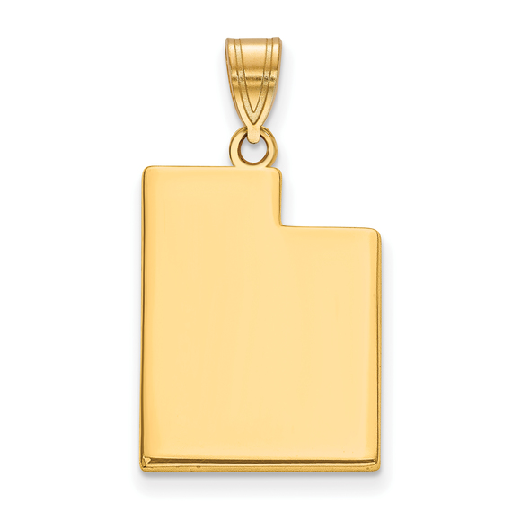 Sterling Silver/Gold-plated Utah State Pendant - Picture 1 of 2